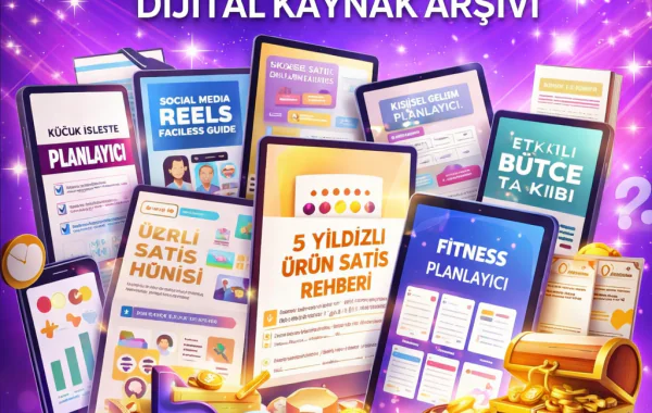 Toplu Dijital Ürün Paketi  Mega Paket ( Canva - Reels - Cv -Planlayıcı Dahası )