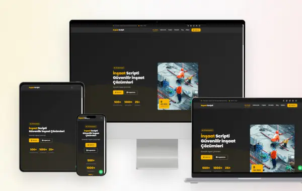 İnşaat & Kentsel Dönüşüm Firması & Müteahitlik Firması Website Yazılımı